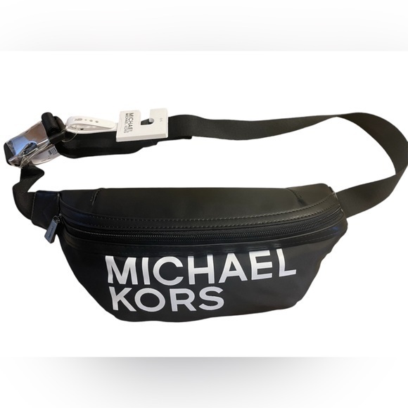MICHAEL Michael Kors Handbags - Michael Kors Black Signature belt bag Ideal for Outdoor Travel and Gym Use